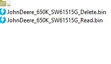 John Deere 650K SW61515G Delete